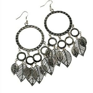 Silver Dangle Dream Catcher Fashion Earrings Zakk